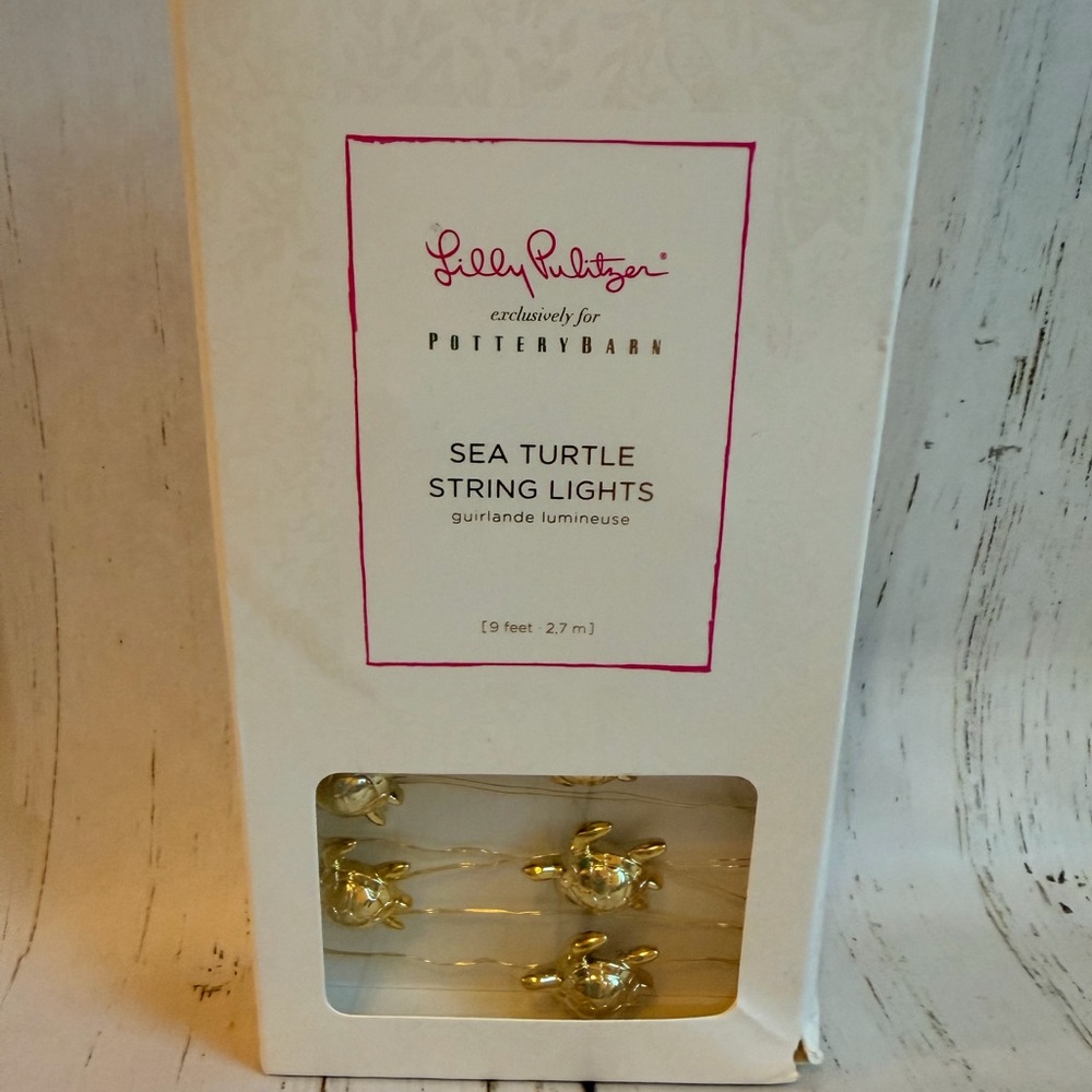 NEW Lilly Pulitzer for Pottery Barn Sea Turtle Lights 🐢